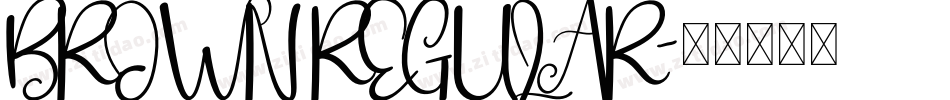 BROWN REGULAR字体转换